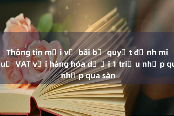 Thông tin mới về bãi bỏ quyết định miễn thuế VAT với hàng hóa dưới 1 triệu nhập qua sàn