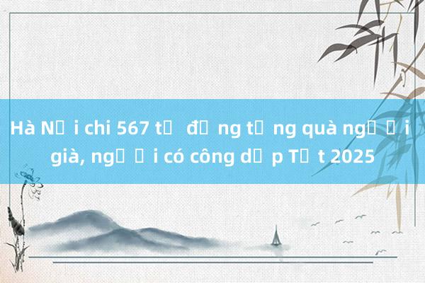 Hà Nội chi 567 tỷ đồng tặng quà người già， người có công dịp Tết 2025